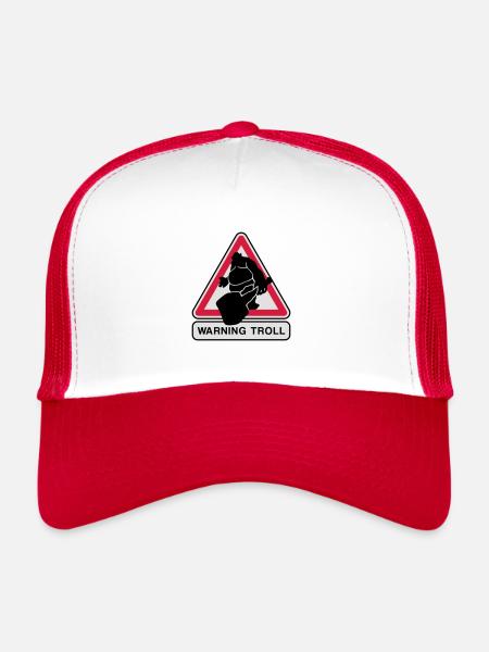Troll - Trucker Cap - white/red