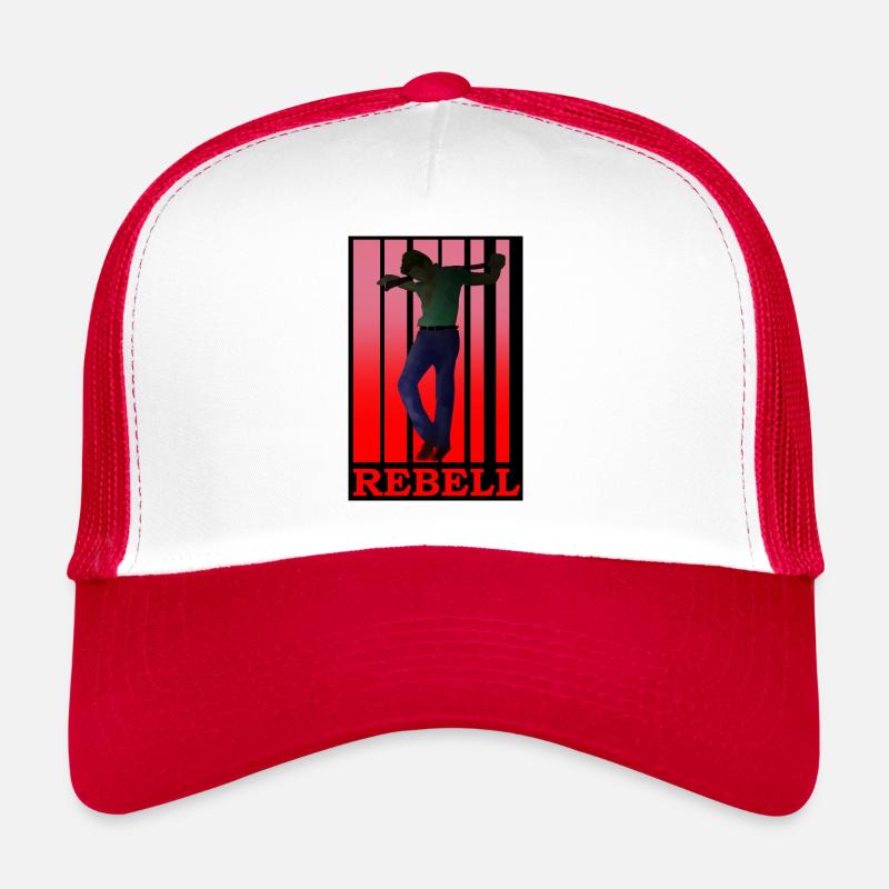 Ein Rebell - Trucker Cap - Weiß/Rot