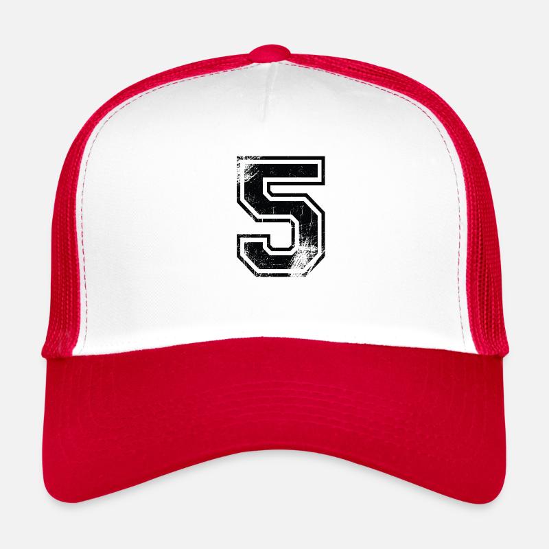 Numero 5 Équipe Foot baseball basket université Casquette trucker 