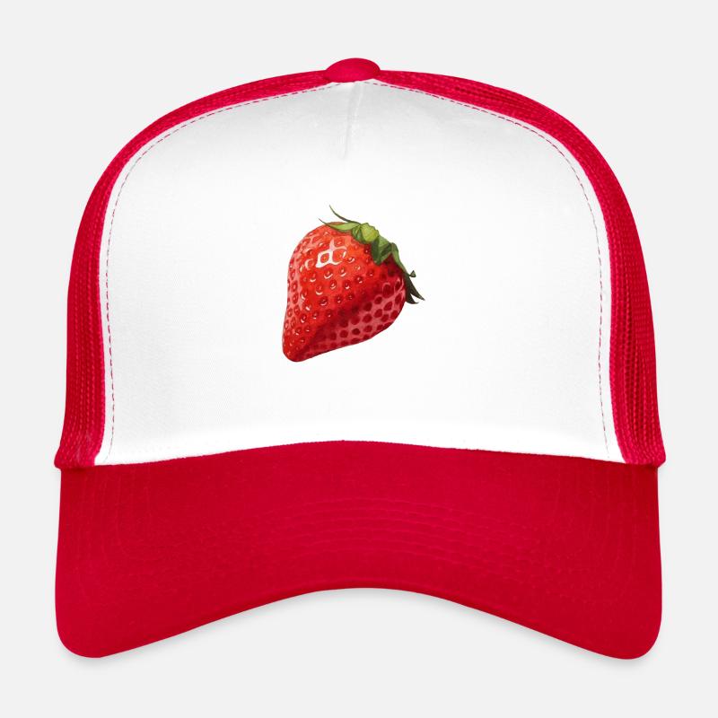 Saftige rote Erdbeere, Sommer, Erdbeere, Frühling, Trucker Cap
