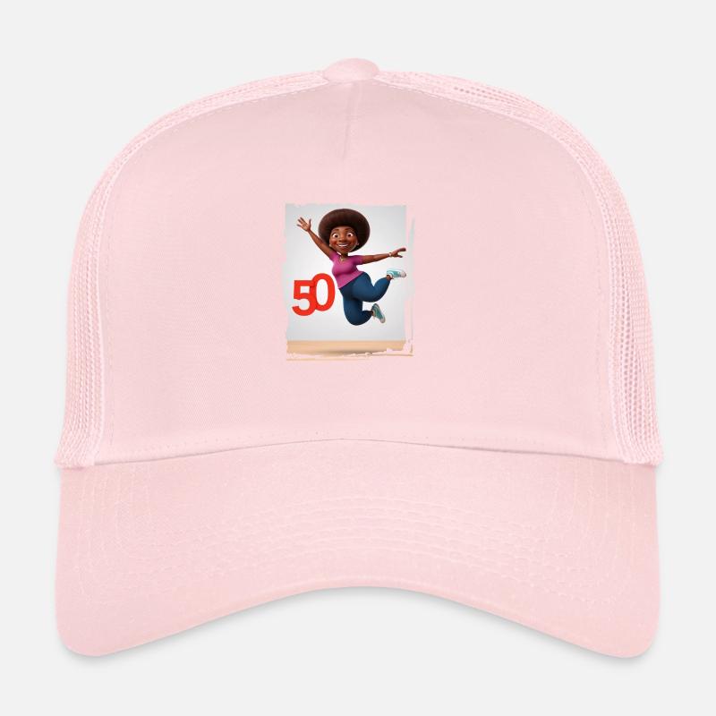Femme heureuse dans ses 50 ans Casquette trucker 
