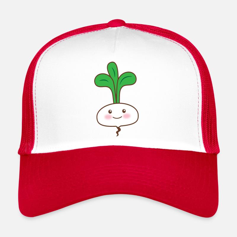 Légume navet blanc simple Casquette trucker 