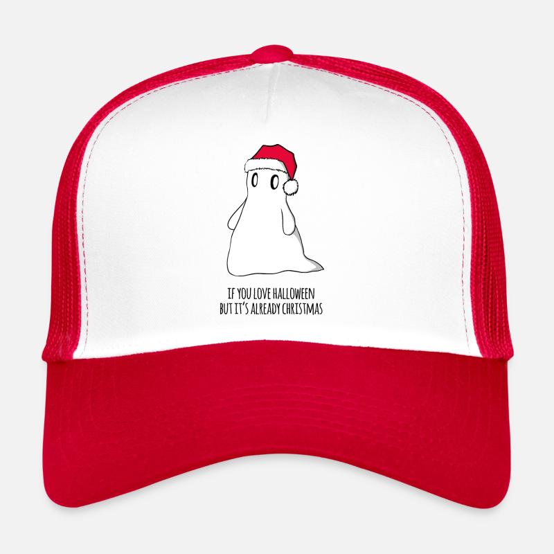 Halloween vs Christmas - Trucker Cap - Weiß/Rot