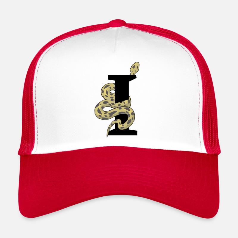 Buchstabe i Schlange Trucker Cap
