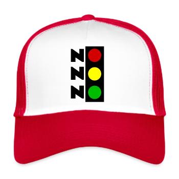 NICHT MEINE REGIERUNG - AMPEL CHAOS - NO NO NO - Trucker Cap - Weiß/Rot - Vorne