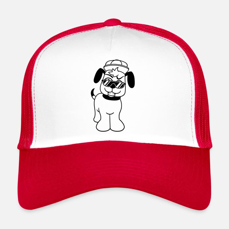 DJ chien lunettes de soleil adolescent casquette cool guy Casquette trucker 