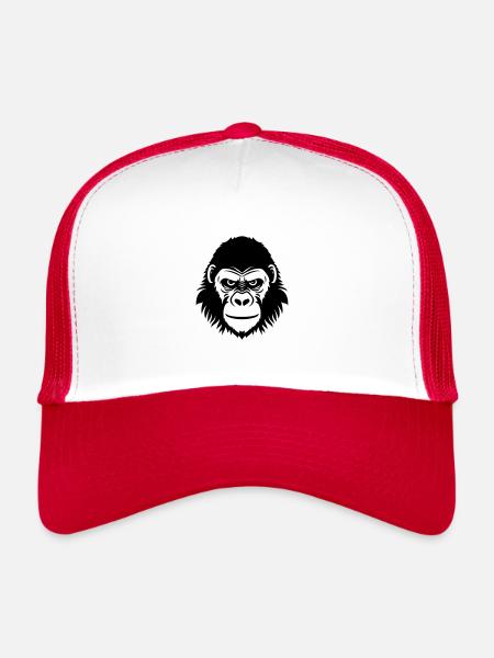 Gorilla - Trucker Cap - Weiß/Rot