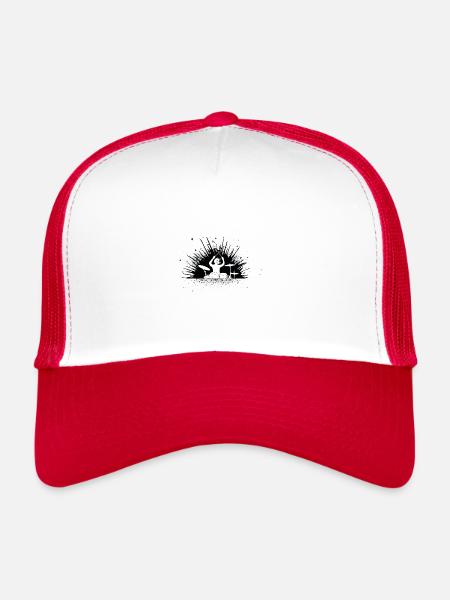 Drummer splash - auf hell - Trucker Cap - Weiß/Rot
