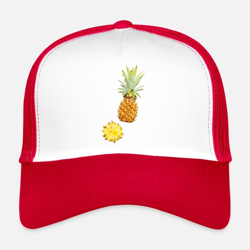 Ananas - Trucker Cap - Weiß/Rot