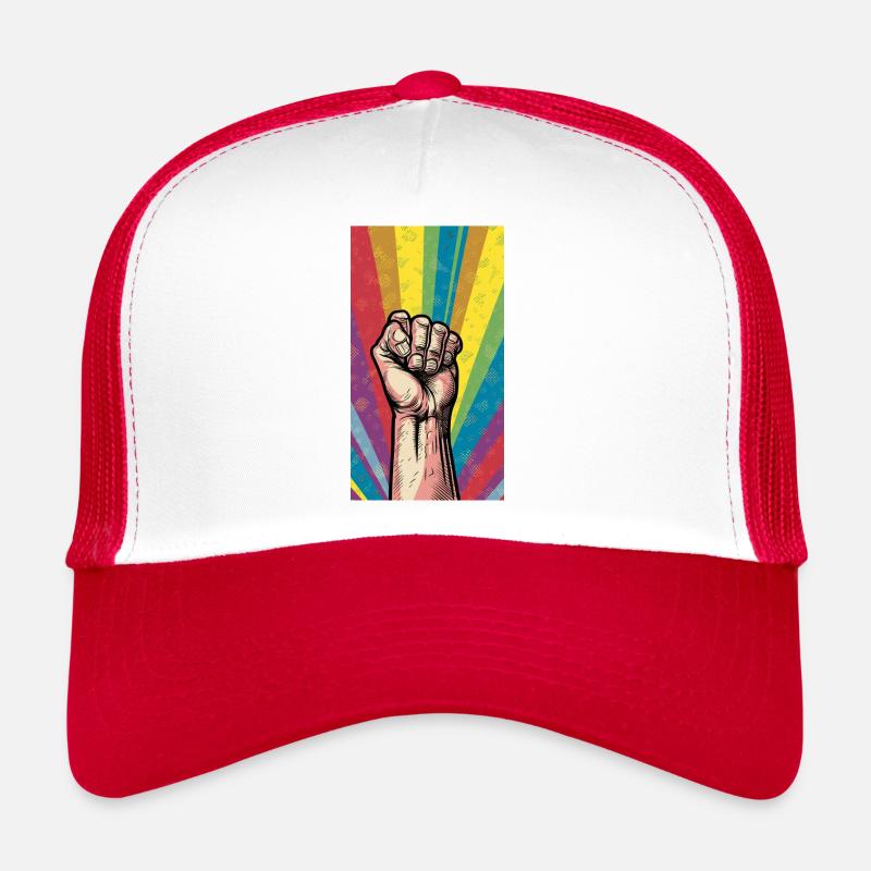 Faust - Trucker Cap - Weiß/Rot