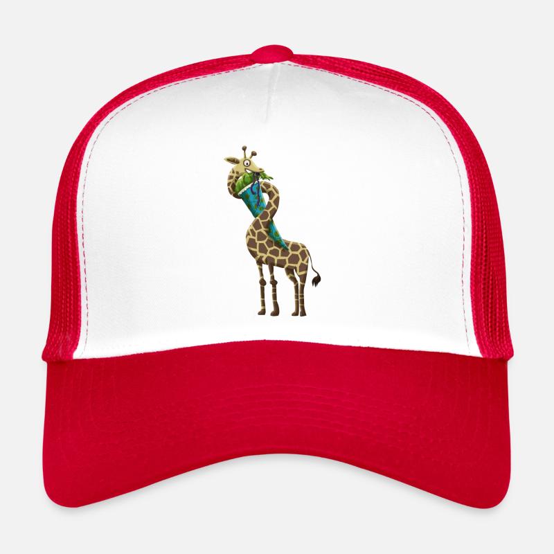 Giraffe school cone - Trucker Cap - white/red