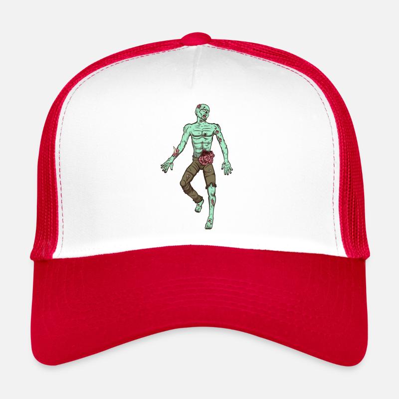 Zombie Laying On Ground Trucker Cap