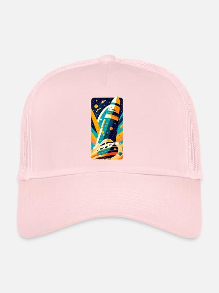 Space Shuttle - Trucker Cap - pale pink - Front