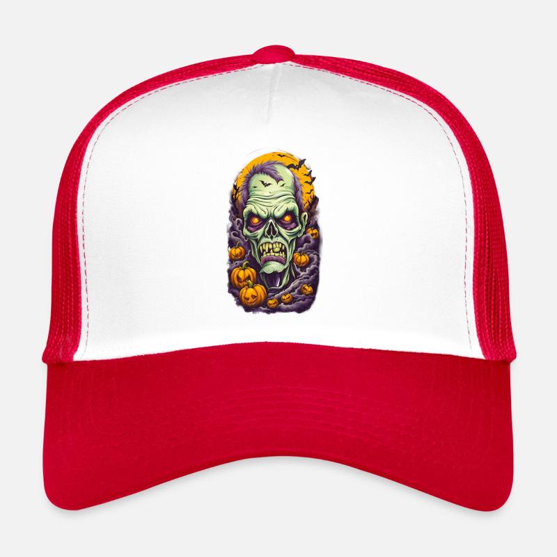 Halloween Zombie - Trucker Cap - Weiß/Rot
