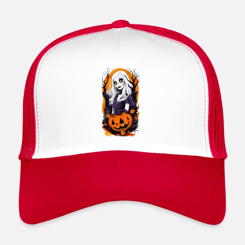 Halloween Grusselige Mädchen Puppe Trucker Cap