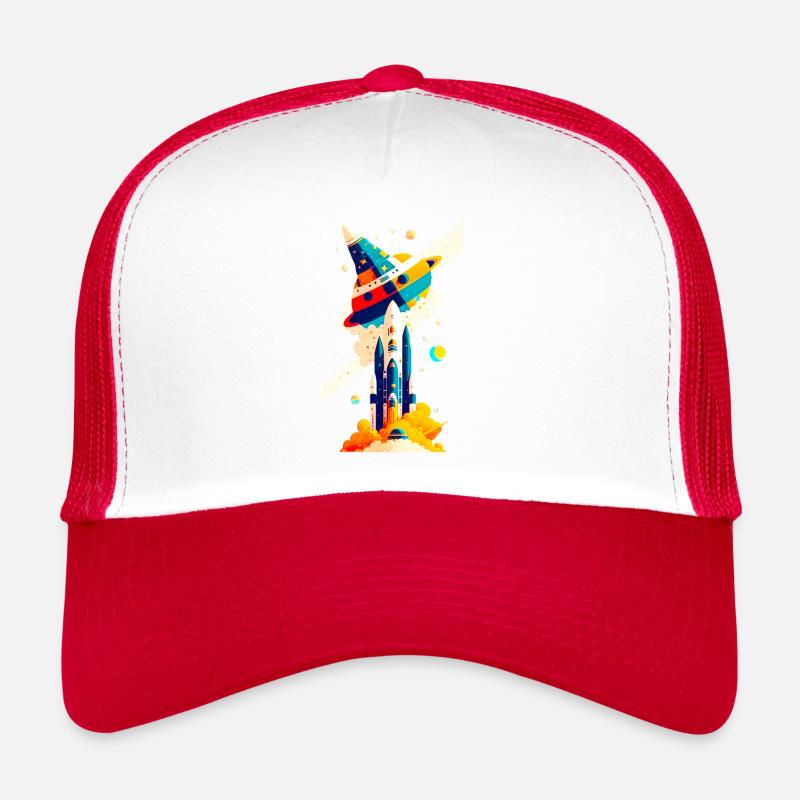 Vue de l’espace / Fusée 02 Casquette trucker 