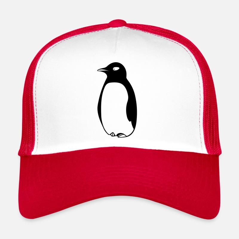 Pinguin - Trucker Cap - Weiß/Rot