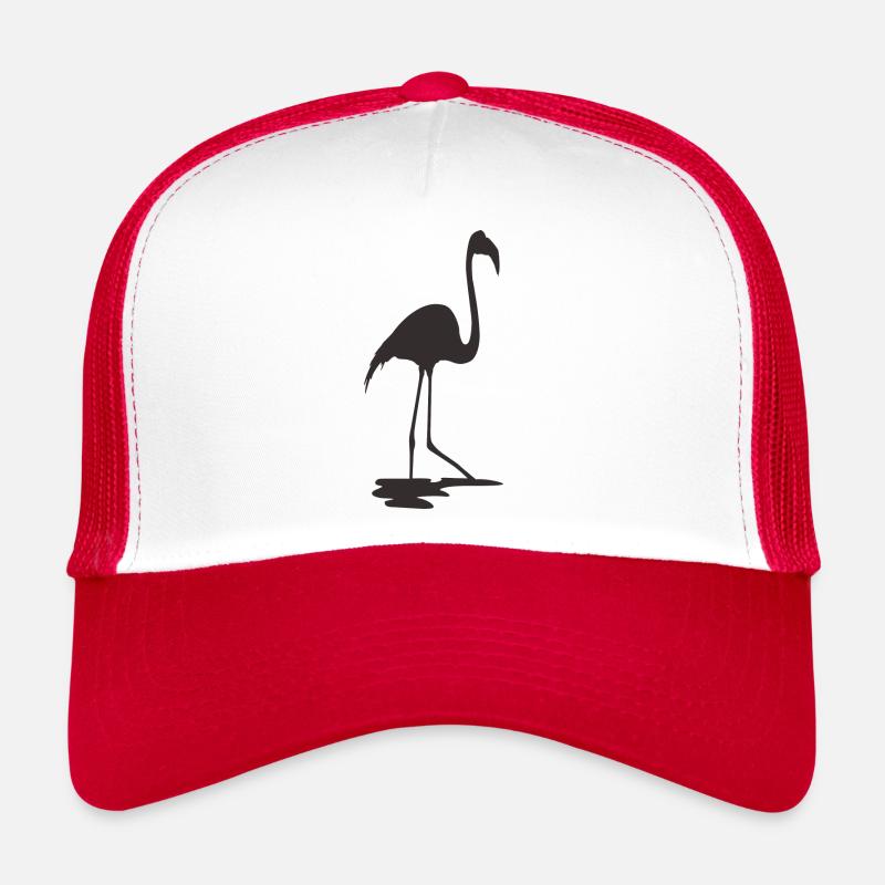 Flamingo Black Trucker Cap