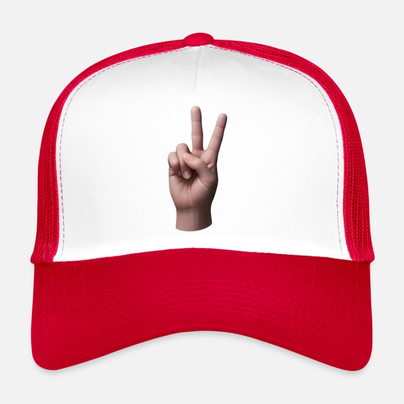 PEACE HAND #2 - peace & love Casquette trucker 