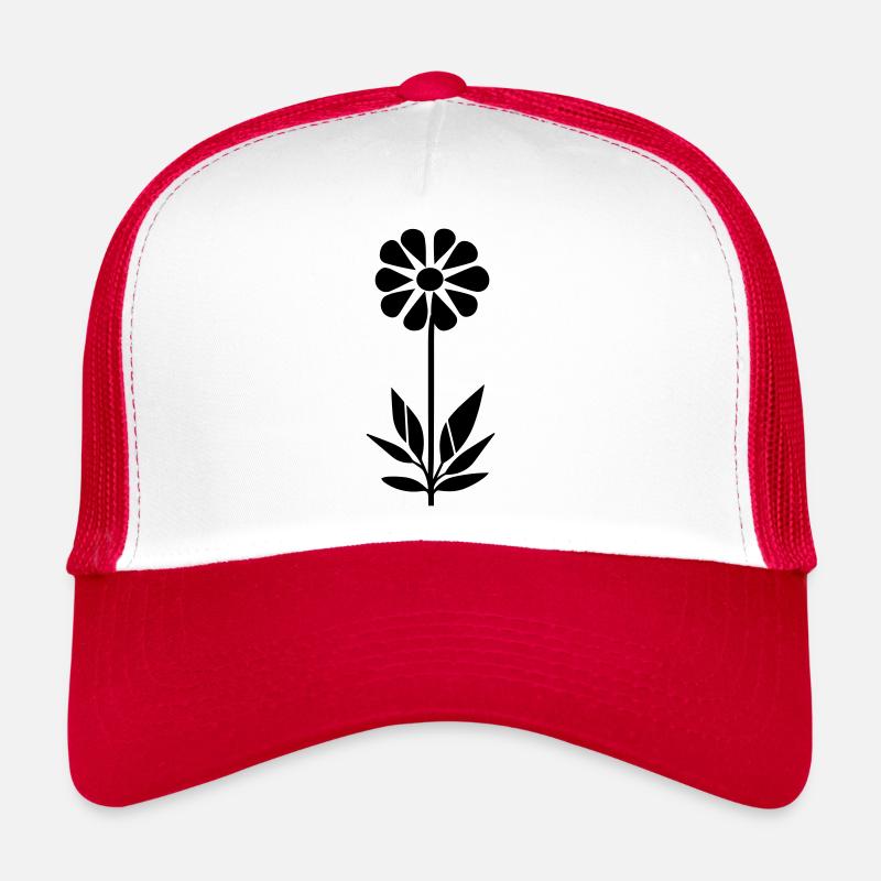 Flower with stem Trucker Cap