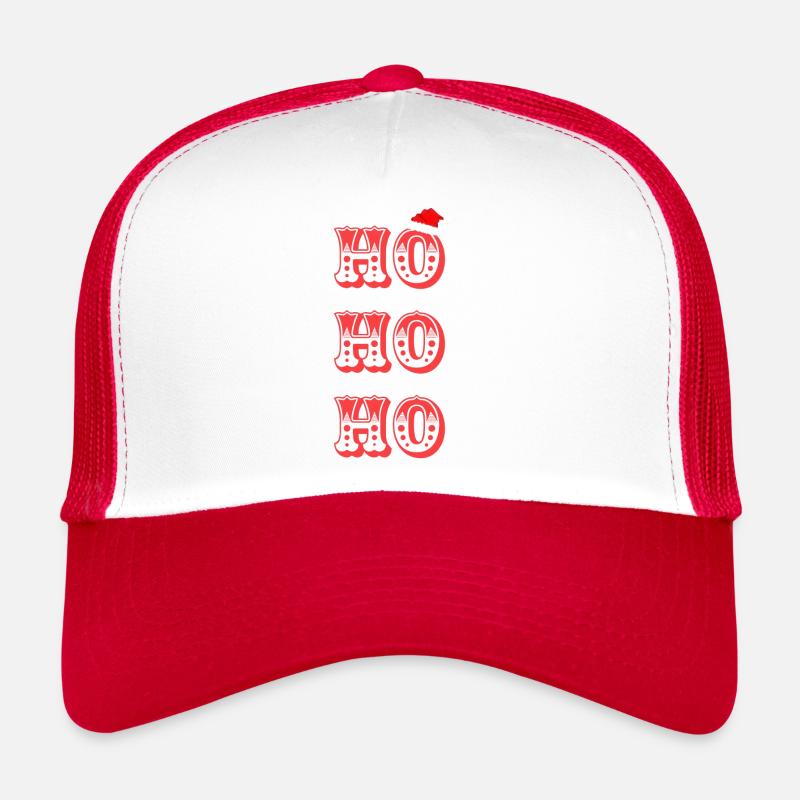 Ho Ho Ho - Casquette trucker  - blanc/rouge