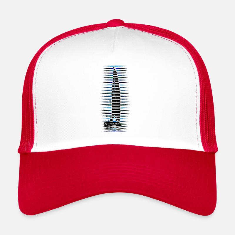 Catamaran sailboat the wind - Trucker Cap - white/red
