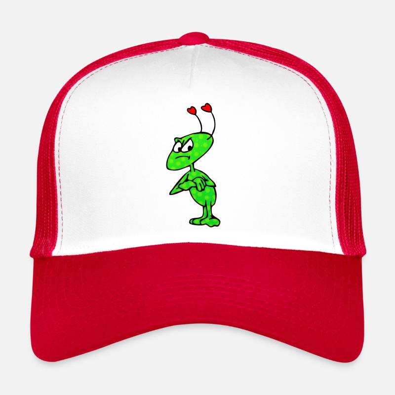 "Grumpy Kid" - Just love me! - Trucker Cap - white/red