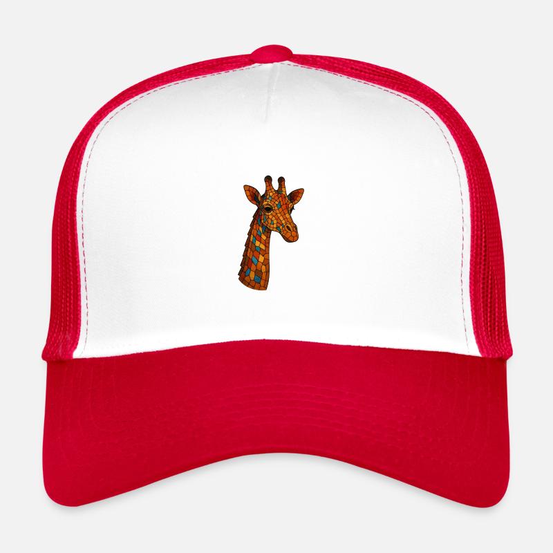Giraffe - Trucker Cap - Weiß/Rot