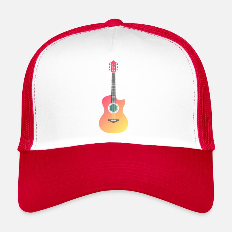 Gitarre coole Vektordesign temporäre Kunst Trucker Cap