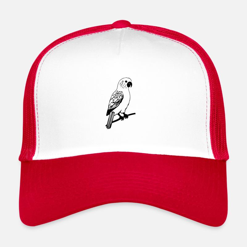 Papagei - Trucker Cap - Weiß/Rot