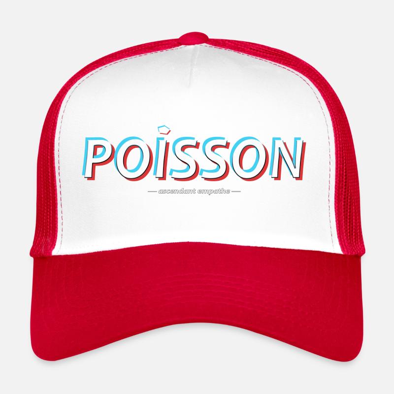 Fish - Trucker Cap - white/red