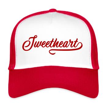 Vintage Schatz - Trucker Cap - Weiß/Rot - Vorne