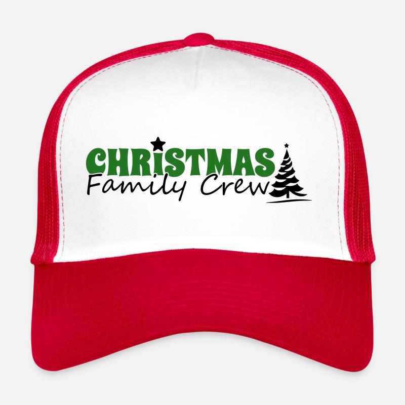 Weihnachten Family Crew - Trucker Cap - Weiß/Rot