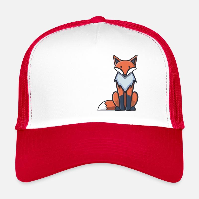 Simplyfox 06 - Casquette trucker  - blanc/rouge