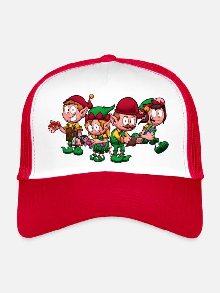 Christmas Worker Elves - Trucker Cap - white/red - Front
