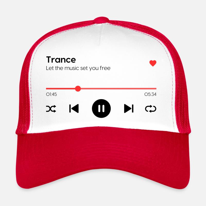 Trance - Trucker Cap - white/red