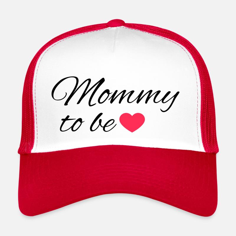 Future maman - Casquette trucker  - blanc/rouge