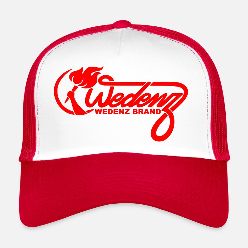WEDENZ BRAND THE ORIGINAL - Casquette trucker - blanc/rouge