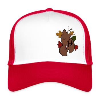 Herbst Japanisch - Fuchs - Trucker Cap - Weiß/Rot - Vorne