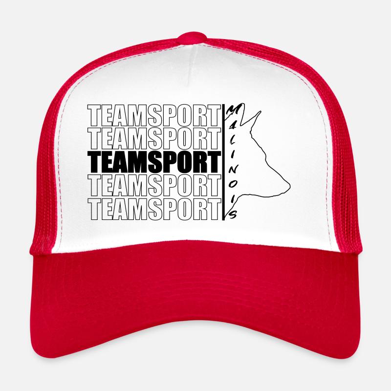 TEAMSPORT Malinois black - Trucker Cap - white/red