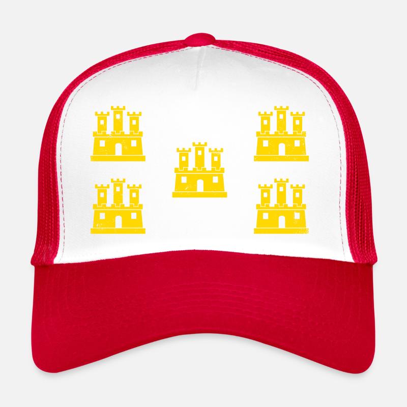 Poitou-Charentes - Casquette trucker  - blanc/rouge