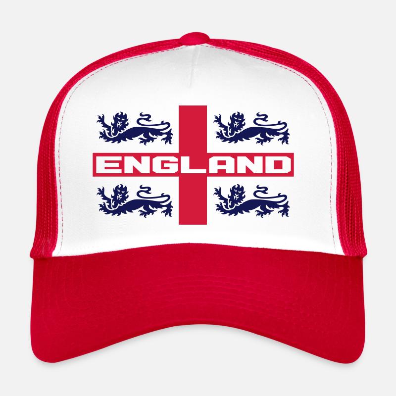 CROSS équipe d'Angleterre - Casquette trucker  - blanc/rouge