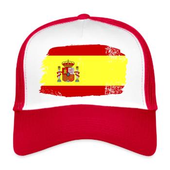 Spain - Casquette trucker  - blanc/rouge - Devant