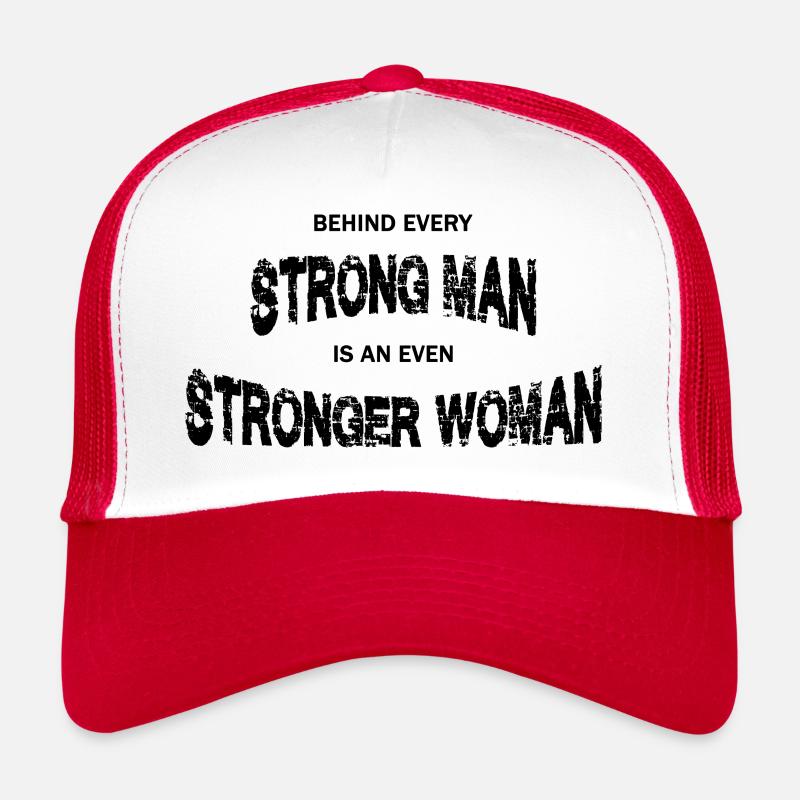 Strong woman - Trucker Cap - white/red