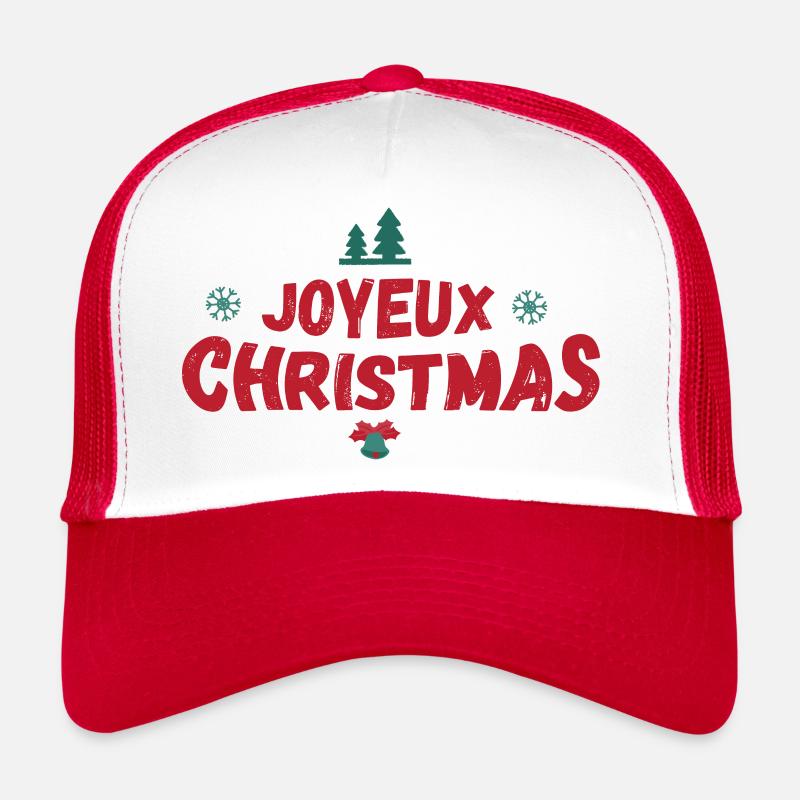 Joyeux christmas Noël - Casquette trucker  - blanc/rouge