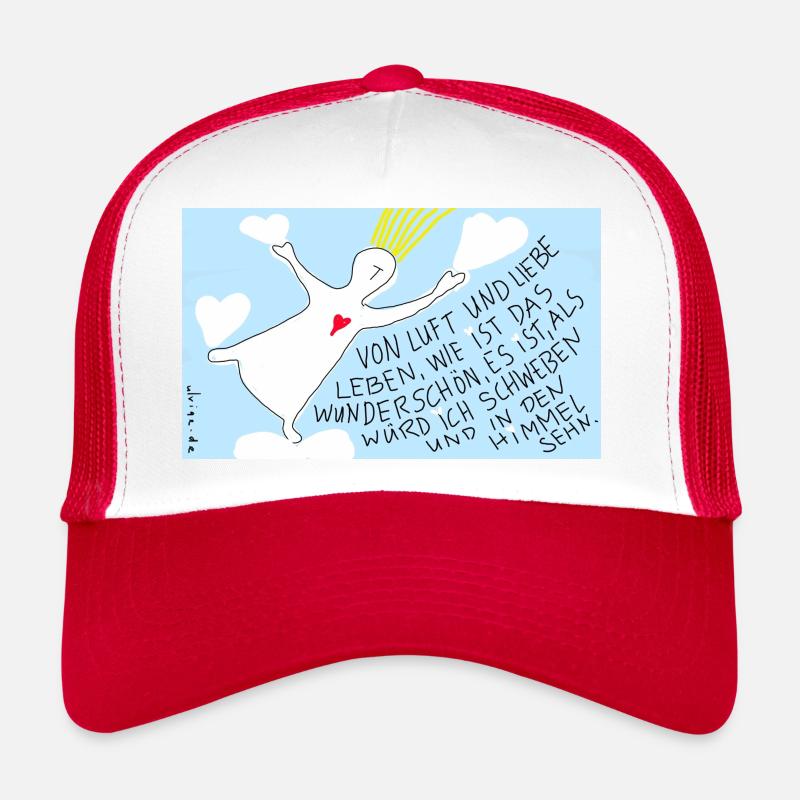Von Luft und Liebe leben, wie ist das wunderschön - Trucker Cap - Weiß/Rot