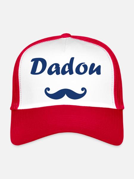 dadou - Casquette trucker  - blanc/rouge - Devant
