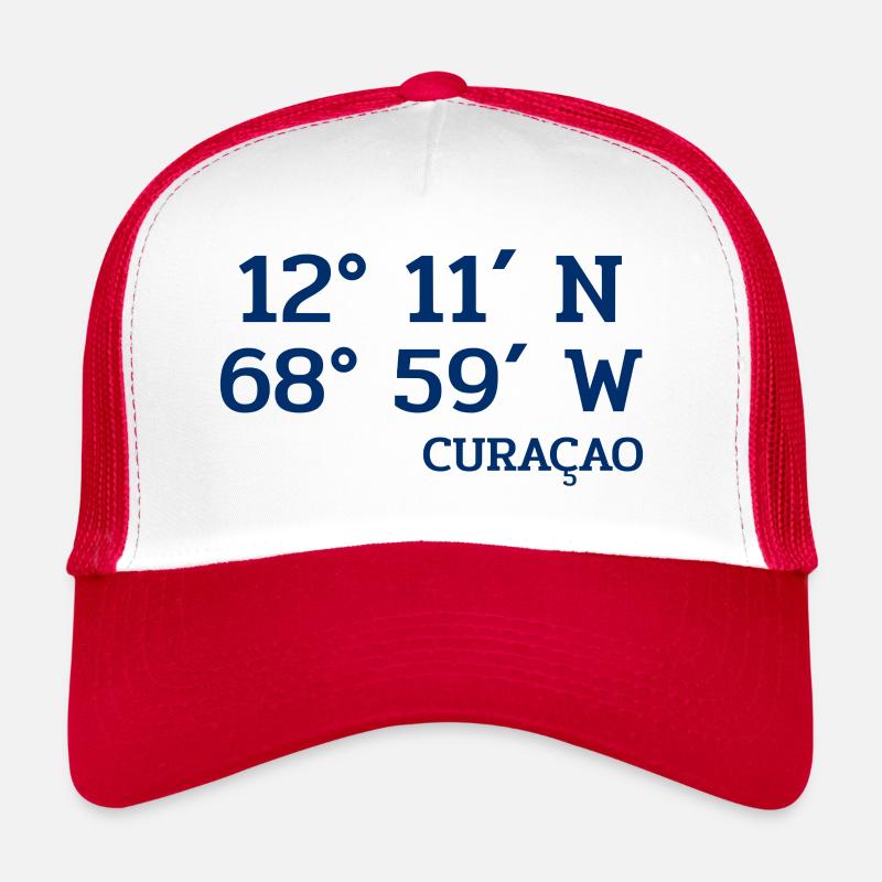 Coordonnées Curaçao - Coordonnées - Caraïbes Casquette trucker 