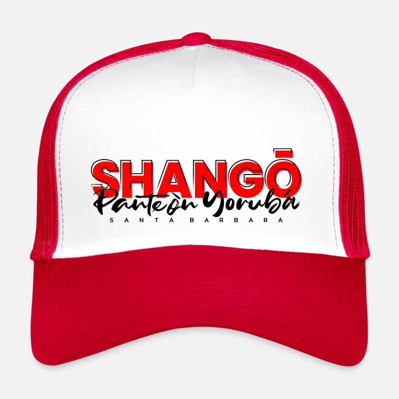 Shango - Casquette trucker - blanc/rouge