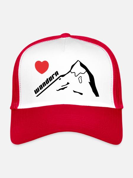 Ich Liebe Wandern - Trucker Cap - Weiß/Rot - Vorne